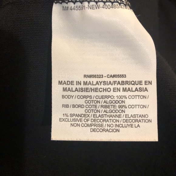 Nike Black & White Cropped Ringer T-Shirt, L - Picture 6 of 6